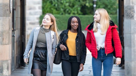students on campus