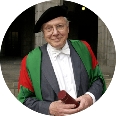 Distinguished man receiving honorary degree