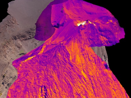 computer model of an underground rock