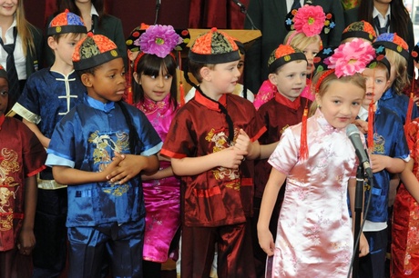 Local school pupils celebrated the opening of the Confucius Institute last year