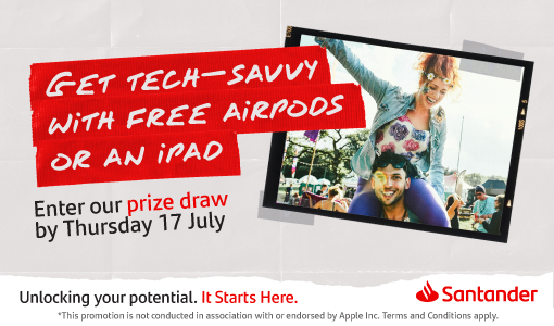 Win Free Apple Tech with Santander!