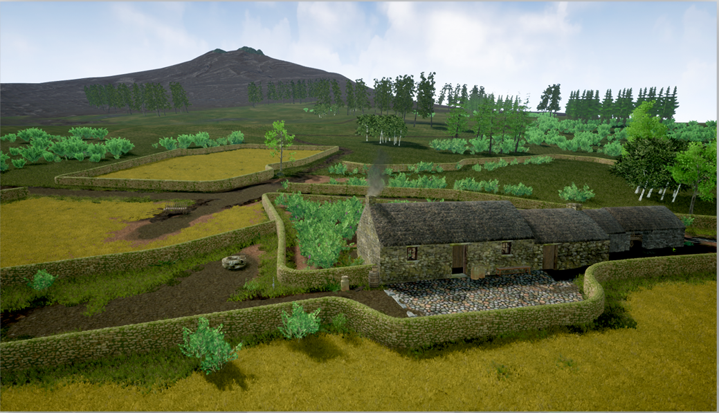 Digital illustration of how the crofting landscape looked