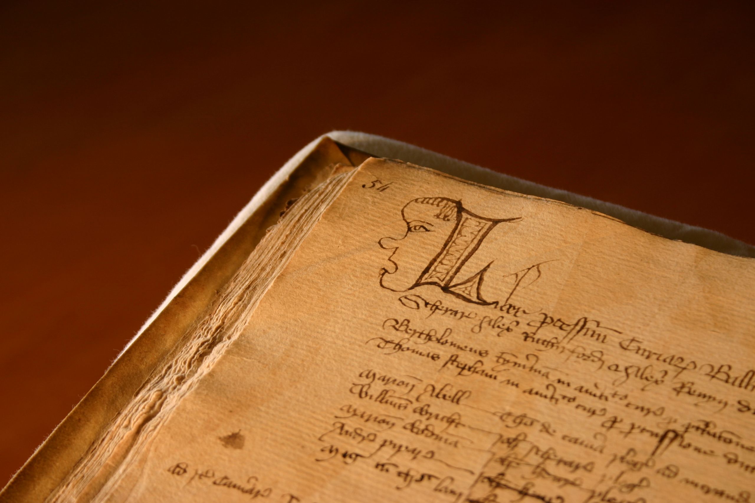 Corner of pages