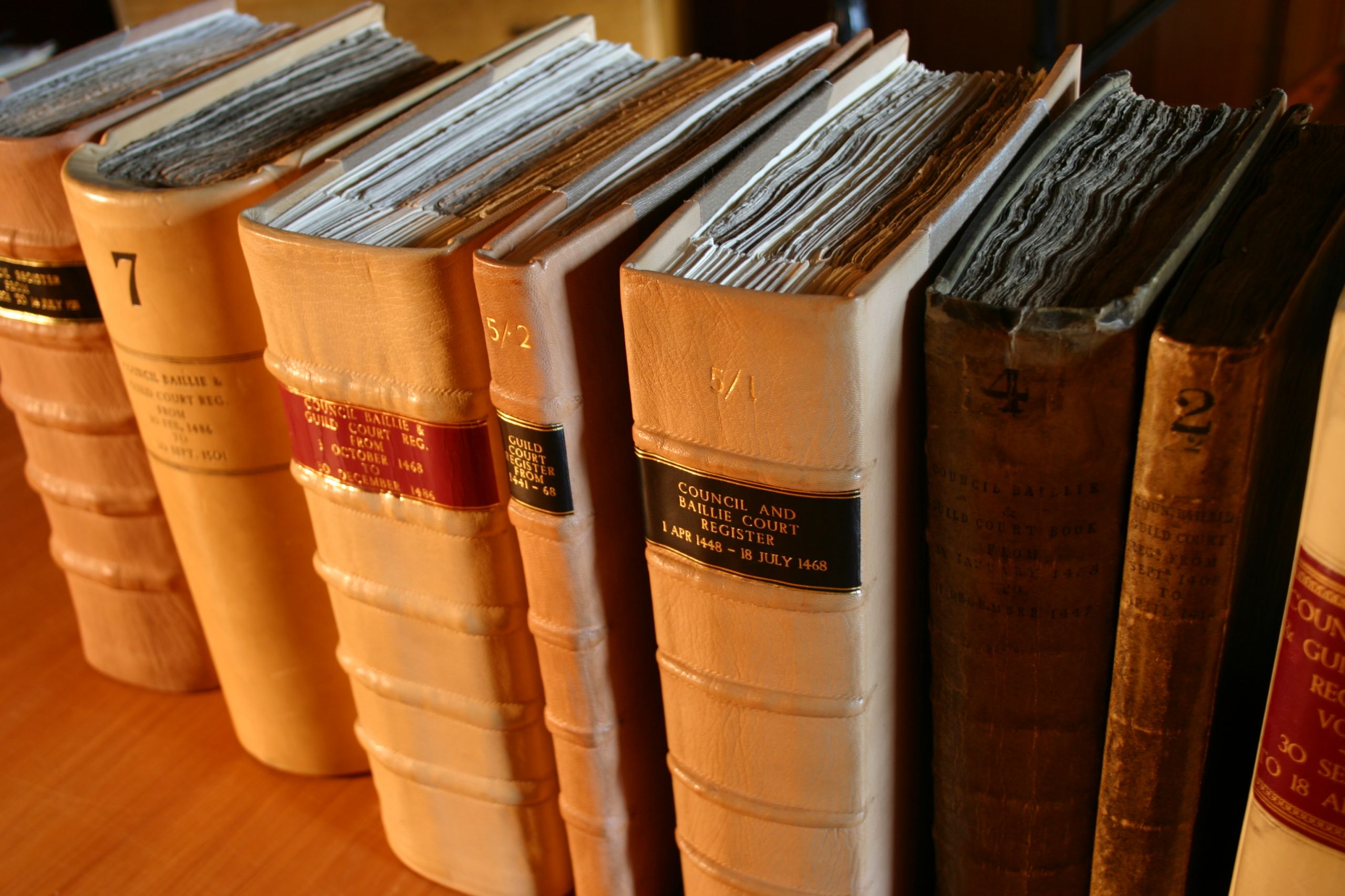 A row of registers